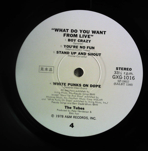 The Tubes - What Do You Want From Live (2xVinyl, LP, Album, Promo) Near Mint (NM or M-) / Very Good (VG)