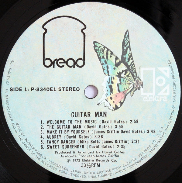 Bread - Guitar Man (Vinyl, LP, Album) Very Good (VG) / Very Good (VG)