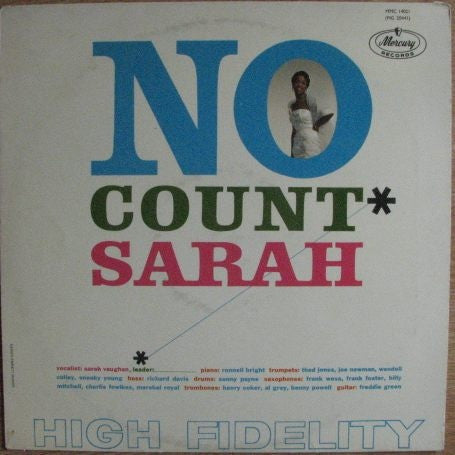 Sarah Vaughan - No Count Sarah (Vinyl, LP, Album, Reissue, Mono) Very Good Plus (VG+) / Very Good Plus (VG+)