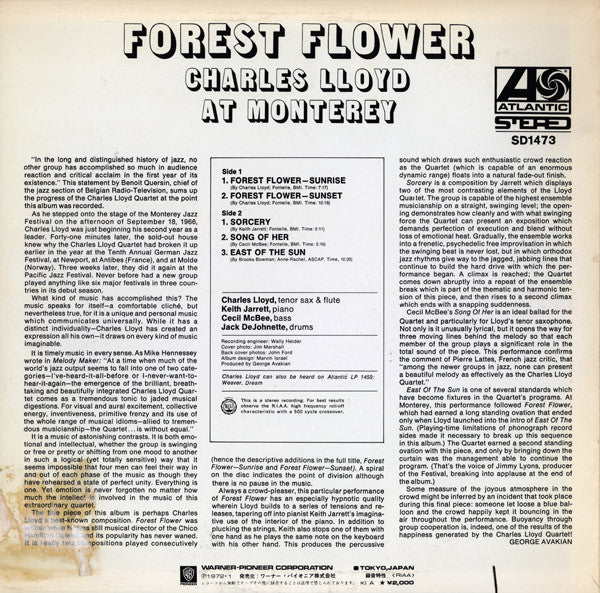 Charles Lloyd - Forest Flower (Vinyl, LP, Album, Reissue)