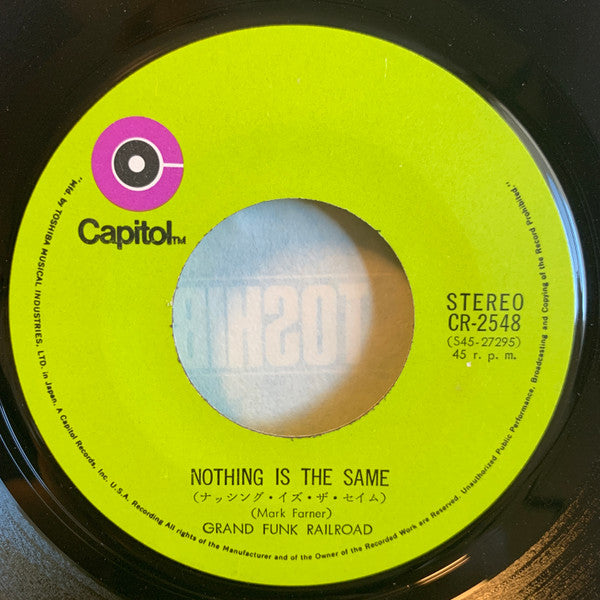 Grand Funk Railroad - グッドマンズ・ブラザー = Sin's A Good Man's Brother (Vinyl, 7", 45 RPM, Stereo) Very Good (VG) / Very Good Plus (VG+)