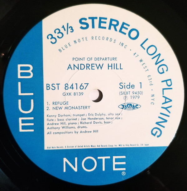 Andrew Hill - Point Of Departure (Vinyl, LP, Album, Reissue, Stereo) Near Mint (NM or M-) / Very Good Plus (VG+)