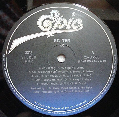 KC (4) - KC Ten (Vinyl, LP, Album) Very Good Plus (VG+) / Very Good (VG)