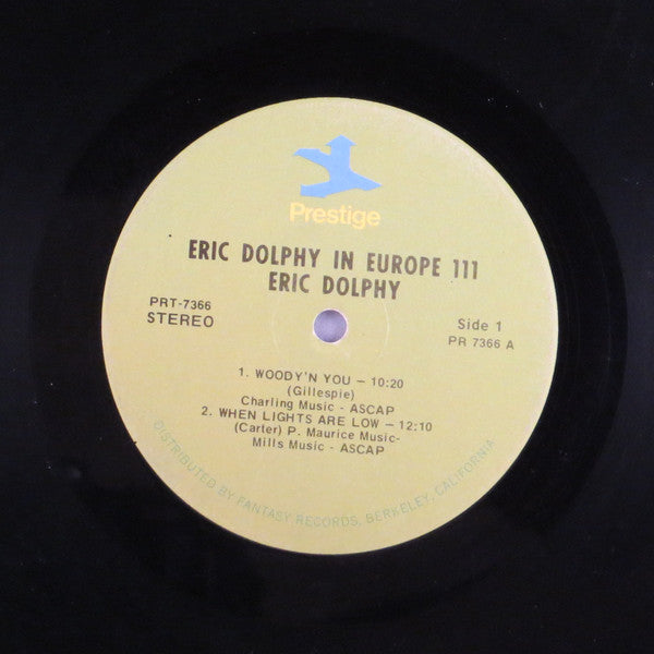 Eric Dolphy - In Europe / Volume 3. (Vinyl, LP, Album, Reissue, Stereo) Very Good (VG) / Good (G)
