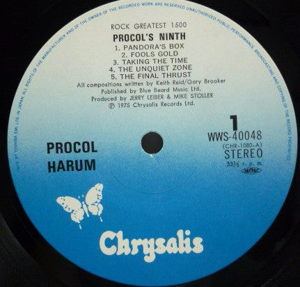 Procol Harum - Procol's Ninth (Vinyl, LP, Album, Reissue) Near Mint (NM or M-) / Very Good (VG)