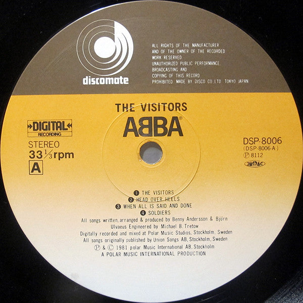 ABBA - The Visitors = ザ・ビジターズ (Vinyl, LP, Album, Stereo)