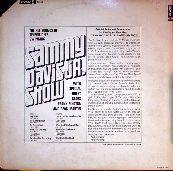 Sammy Davis Jr. - The Sammy Davis Jr. Show With Surprise Guest Stars (Vinyl, LP, Album, Stereo) Very Good Plus (VG+) / Good Plus (G+)