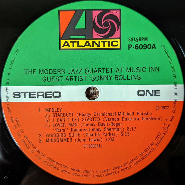 The Modern Jazz Quartet - The Modern Jazz Quartet At Music Inn — Volume 2 (Vinyl, LP, Album, Stereo, Reissue) Very Good Plus (VG+) / Very Good Plus (VG+)