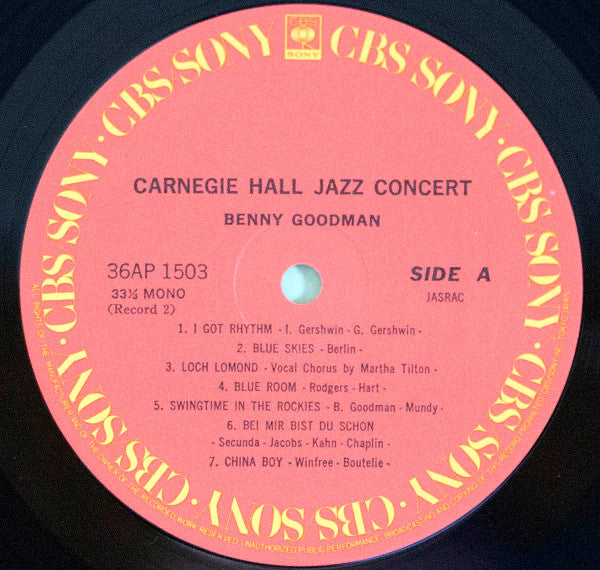 Benny Goodman - The Famous 1938 Carnegie Hall Jazz Concert (Vinyl, ...