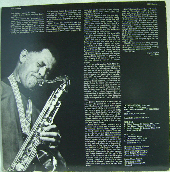 Dexter Gordon Quartet - Bouncin' With Dex (Vinyl, LP) Very Good (VG) / Good Plus (G+)