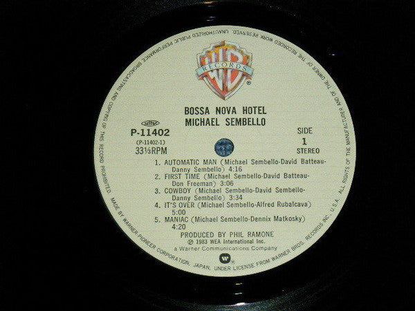 Michael Sembello - Bossa Nova Hotel (Vinyl, LP, Album, Stereo)
