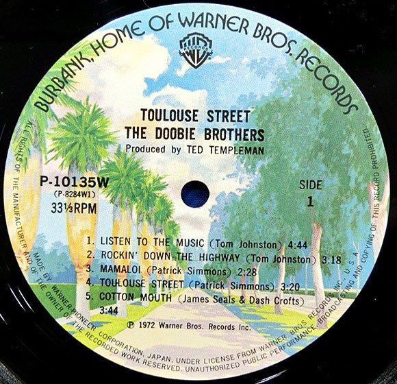 The Doobie Brothers - Toulouse Street (Vinyl, LP, Album, Reissue)