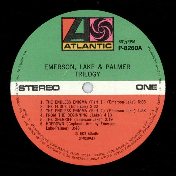 Emerson, Lake & Palmer - Trilogy (Vinyl, LP, Album, Reissue, Stereo) Very Good Plus (VG+) / Very Good (VG)