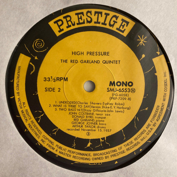 The Red Garland Quintet - High Pressure (Vinyl, LP, Album, Mono, Re...