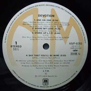 L.T.D. - Devotion (Vinyl, LP, Album, Promo) Very Good (VG) / Good Plus (G+)