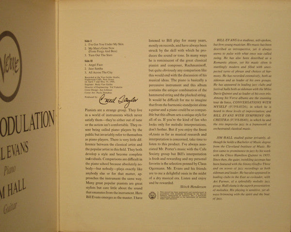 Bill Evans - Intermodulation (Vinyl, LP, Album, Reissue, Stereo) Very Good (VG) / Poor (P)