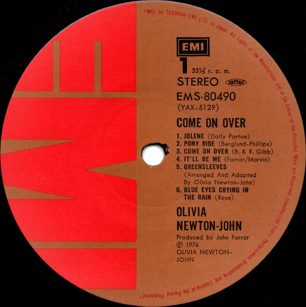 Olivia Newton-John - Come On Over = 水のなかの妖精 (Vinyl, LP, Album, Reis...
