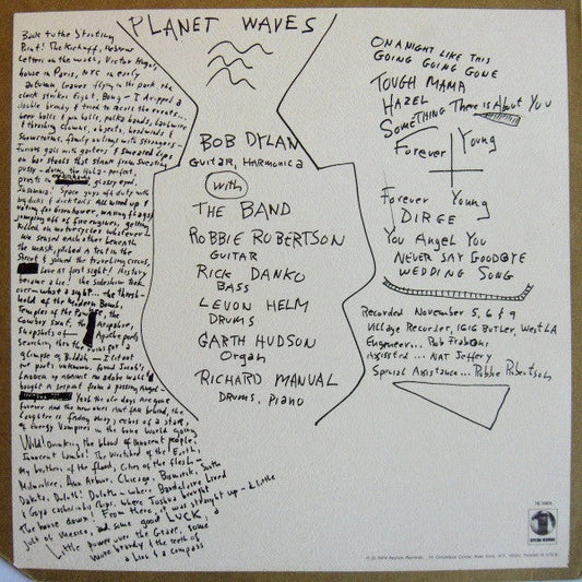 Bob Dylan - Planet Waves (Vinyl, LP, Album, Stereo) Good Plus (G+) / Good Plus (G+)