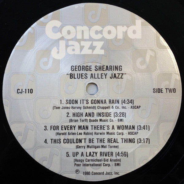 George Shearing - Blues Alley Jazz (Vinyl, LP, Album) Very Good Plus (VG+) / Very Good (VG)