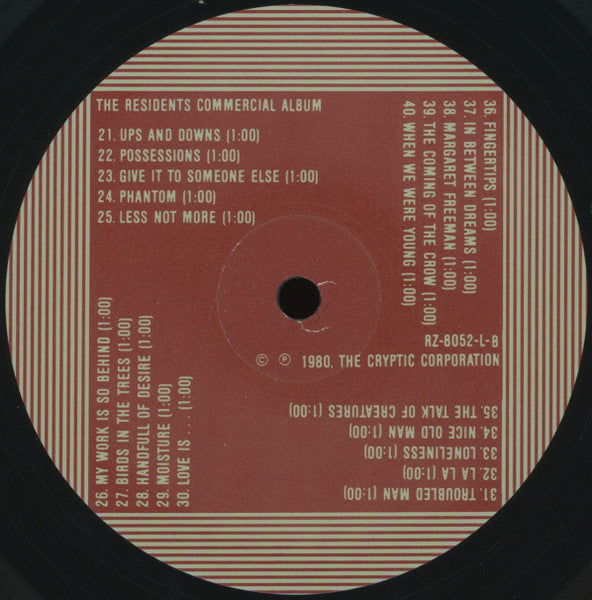 The Residents - Commercial Album (Vinyl, LP, Album, Misprint) Near Mint (NM or M-) / Near Mint (NM or M-)
