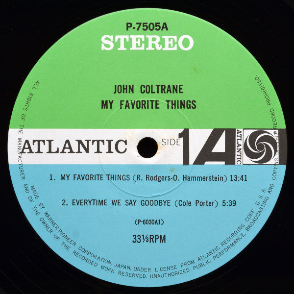 John Coltrane - My Favorite Things (Vinyl, LP, Album, Stereo, Reissue) Very Good (VG) / Very Good (VG)