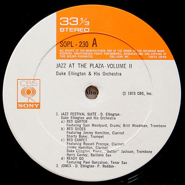 Duke Ellington And His Orchestra - Jazz At The Plaza Vol. II (Vinyl, LP, Stereo) Very Good Plus (VG+) / Very Good Plus (VG+)