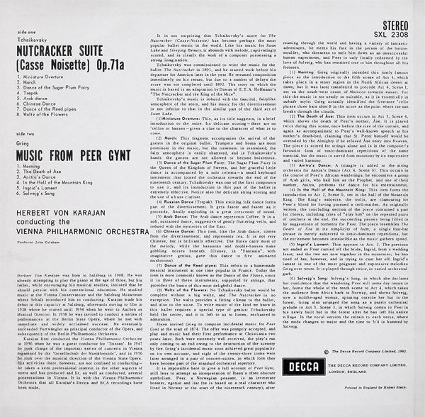Pyotr Ilyich Tchaikovsky - Nutcracker Suite / Music From Peer Gynt (Vinyl, LP, Stereo, Repress) Very Good (VG) / Very Good (VG)