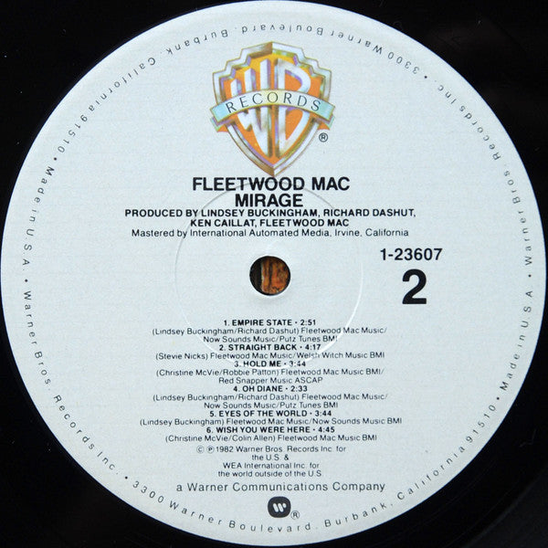 Fleetwood Mac - Mirage (Vinyl, LP, Album, Stereo) Very Good (VG) / Very Good Plus (VG+)