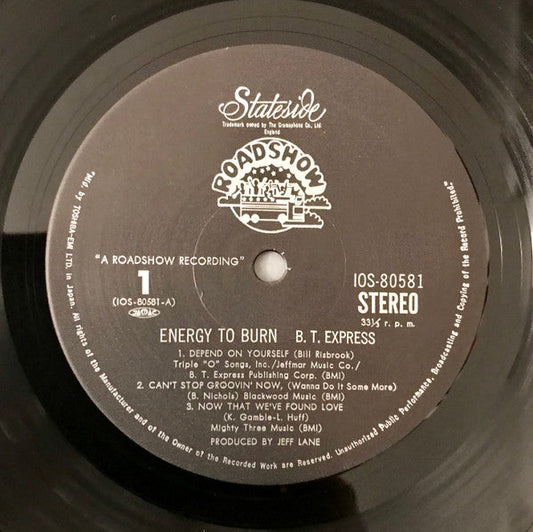 B.T. Express - Energy To Burn (Vinyl, LP, Album) Very Good (VG) / Very Good (VG)