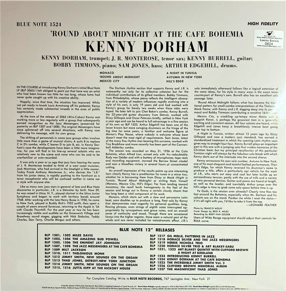 Kenny Dorham - 'Round About Midnight At The Cafe Bohemia (2xVinyl, 12", 45 RPM, Album, Limited Edition, Reissue, Mono) Very Good Plus (VG+) / Near Mint (NM or M-)