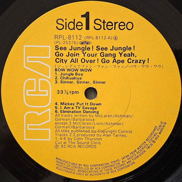 Bow Wow Wow - See Jungle! See Jungle! Go Join Your Gang Yeah, City All Over! Go Ape Crazy! = Fun Fun Fun in the Jungle (Vinyl, LP, Album) Very Good Plus (VG+) / Very Good Plus (VG+)