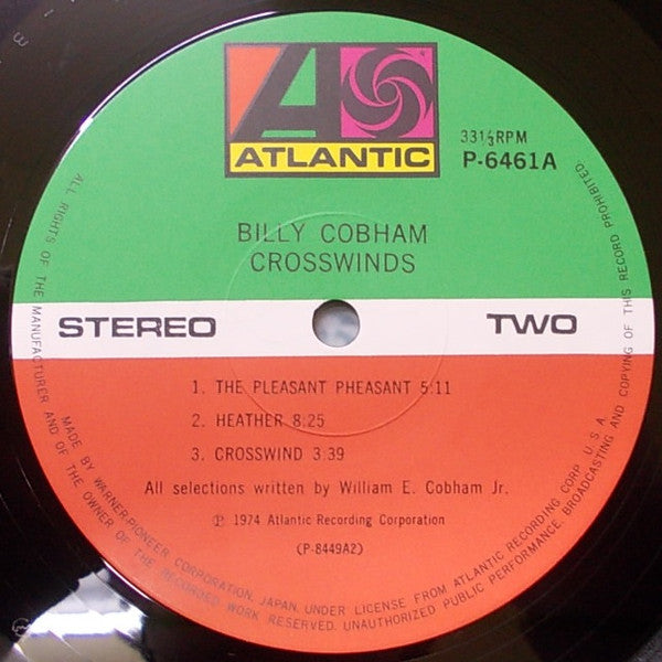Billy Cobham - Crosswinds (Vinyl, LP, Album, Reissue) Very Good (VG) / Very Good Plus (VG+)