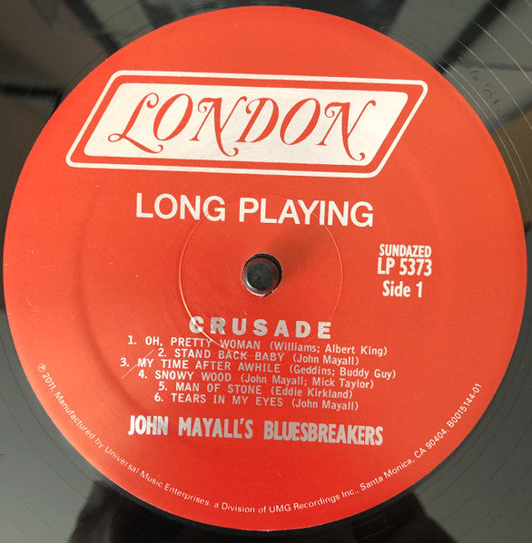 John Mayall & The Bluesbreakers - Crusade (Vinyl, LP, Mono, Album, Reissue) Very Good (VG) / Very Good Plus (VG+)