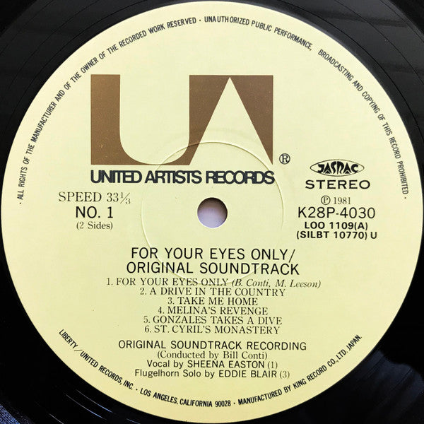 Bill Conti - For Your Eyes Only (Original Motion Picture Soundtrack...