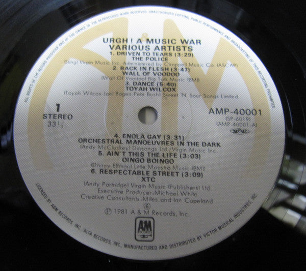 Various - URGH! A Music War (2xVinyl, LP, Album) Very Good Plus (VG+) / Good Plus (G+)