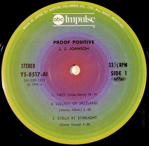 J.J. Johnson - Proof Positive (Vinyl, LP, Album, Limited Edition, R...