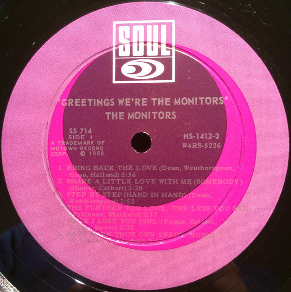 The Monitors - Greetings!... We're The Monitors (Vinyl, LP, Album) Very Good (VG) / Fair (F)