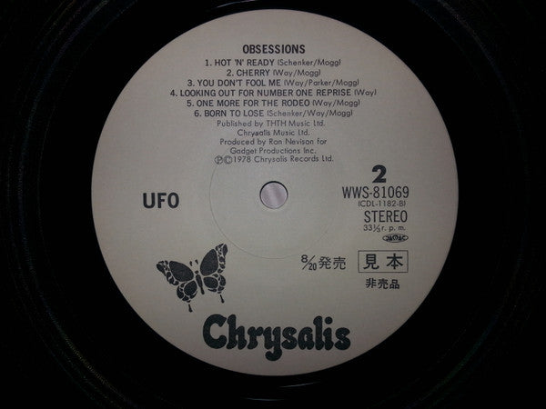 UFO (5) - Obsession (Vinyl, LP, Album, Promo) Very Good Plus (VG+) / Very Good Plus (VG+)