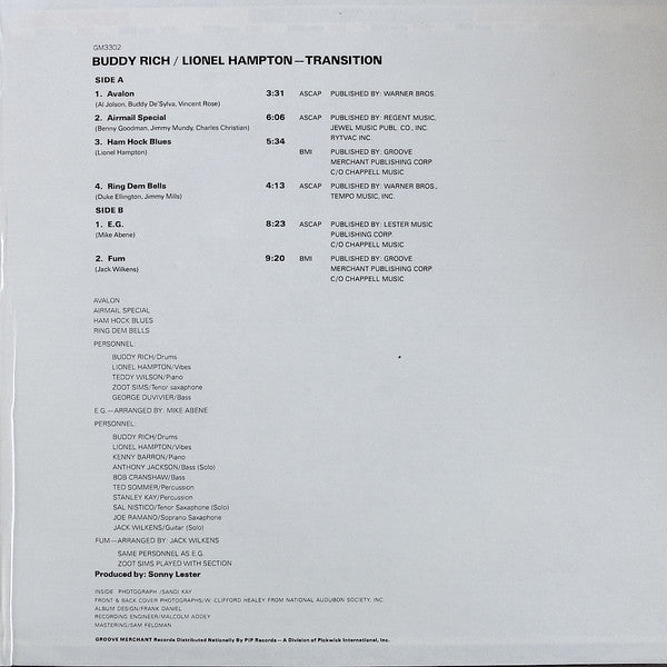 Buddy Rich - Transition (Vinyl, LP, Album) Very Good Plus (VG+) / Very Good Plus (VG+)