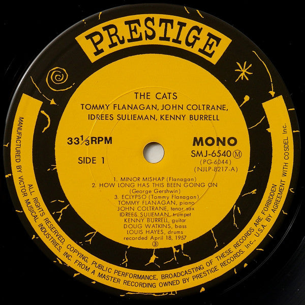 Tommy Flanagan - The Cats (Vinyl, LP, Album, Reissue, Mono) Very Good (VG) / Very Good (VG)
