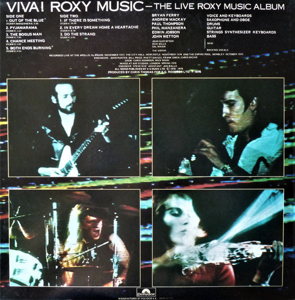Roxy Music - Viva! Roxy Music (Vinyl, LP, Album, Reissue) Very Good Plus (VG+) / Very Good (VG)