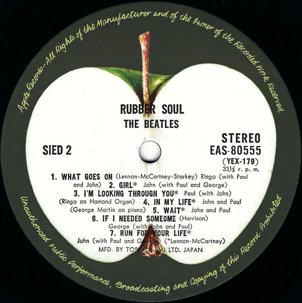 The Beatles - Rubber Soul = ラバー・ソウル (Vinyl, LP, Album, Stereo, Reissue) Very Good Plus (VG+) / Very Good Plus (VG+)