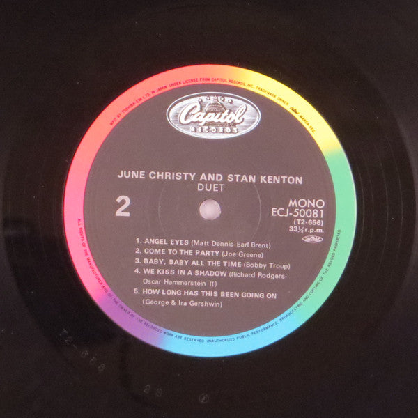 June Christy - Duet (Vinyl, LP, Album, Reissue, Mono)