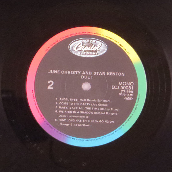June Christy - Duet (Vinyl, LP, Album, Reissue, Mono) Very Good Plus (VG+) / Very Good Plus (VG+)