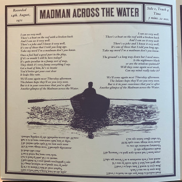 Elton John - Madman Across The Water (Vinyl, LP, Album, Stereo)