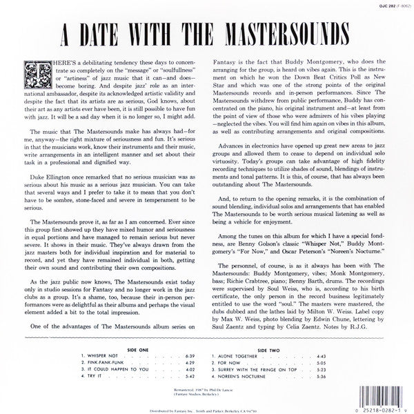 The Mastersounds - A Date With The Mastersounds (Vinyl, LP, Album, Reissue, Remastered) Very Good (VG) / Very Good (VG)