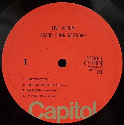 Grand Funk Railroad - Live Album (Vinyl, LP, Album, Repress, Stereo)