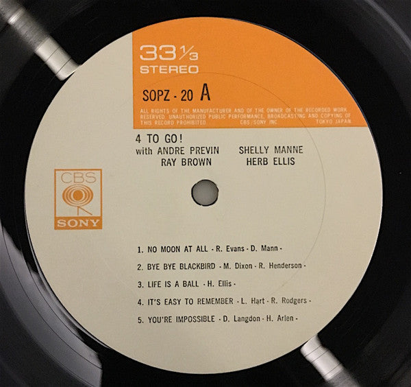 André Previn - 4 To Go! (Vinyl, LP, Album, Reissue, Stereo)