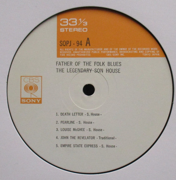 Son House - Father Of Folk Blues (Vinyl, LP, Album, Reissue)
