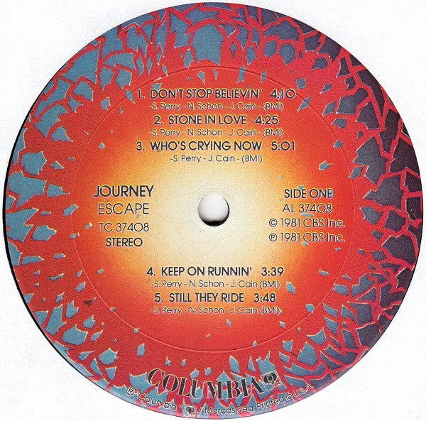 Journey - Escape (Vinyl, LP, Album, Stereo) Good Plus (G+) / Good Plus (G+)
